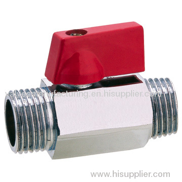 Brass mini ball valves with Chrome plated