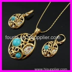 fashion 18k gold plated set FJ