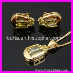 18K gold plated jewelry set