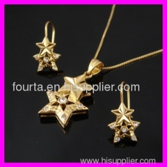 fallon stars shape 18k gold plated set