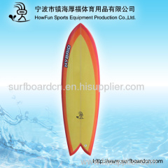 PU surfboard+logo+fiber+fin set up