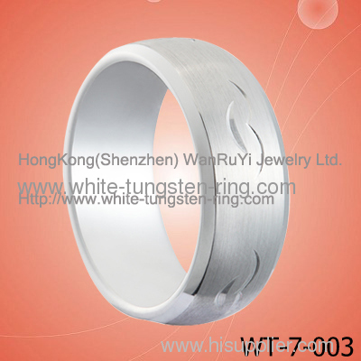 New Finger Ring White Tungsten Ring