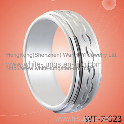 New Gift Ring White Tungsten Ring