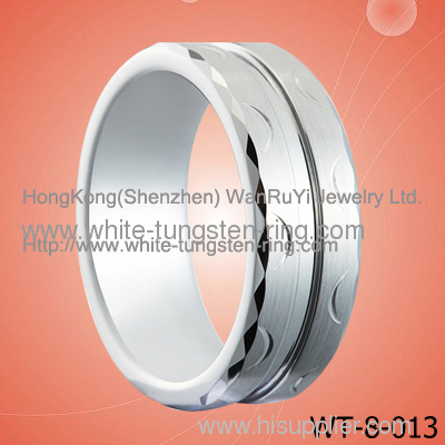 New Metal Ring White Tungsten Ring