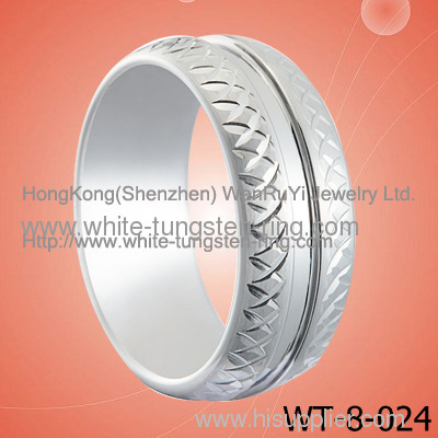 Fashion Gift White Tungsten Ring