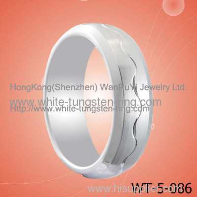 Hot Sales Ring Tungsten Ring Carving White Tungsten Ring