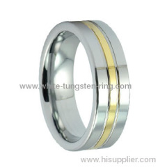 18 K Gold Plated Tungsten Ring
