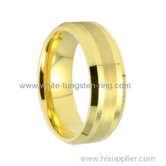 Gold Plated Tungste Carbide Ring