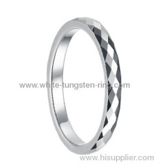 Shinny Facet Tungsten Ring
