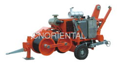 overhead power line conductor stringing machine