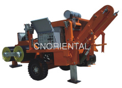 overhead power line conductor stringing machine