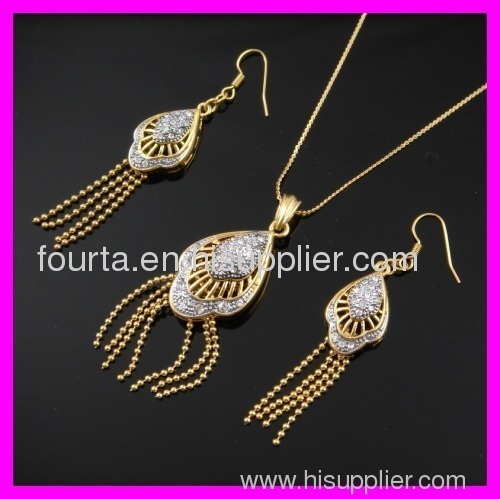 two colors 18k gold plated set