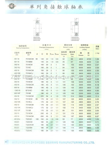 Angular Contact Ball Bearings