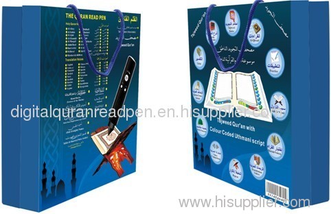 digital quran read pen with 4GB rechargable battery wooden box packing