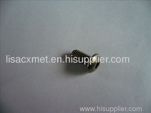 Gr2 titanium bolt button head ISO 7830 M3*6mm manufacture