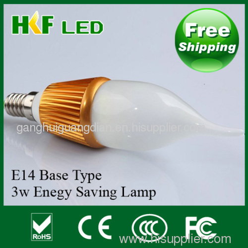 [GH-LZD-0301] led bulbs,led candle lamp 3watts ac100-240v flame candle lamp, electronic candle lamp.