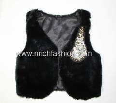 Faux fur vest