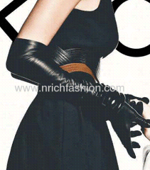 Long leather glove