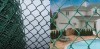 steel green chain link fence