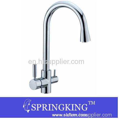 Hot And Cold Water And RO filter Chrome Kitchen Sink Faucet