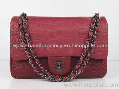 Chanel 01112 Shoulder Bag With Crocodile Leather