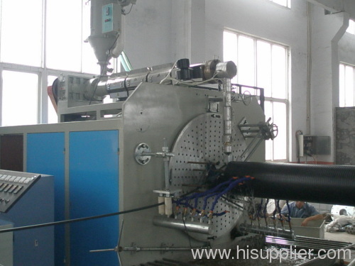 Plastic winding pipe machine