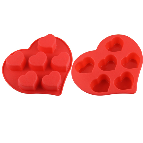 Silicone Baking & freezing Moulds 6 hearts