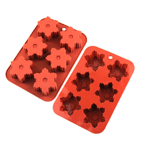 Christmas snowflake soft rubber silicone cupcake bakeware