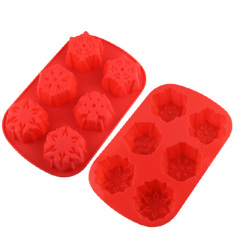 SnowFlake 6 Cavities Silicone Cake mould Baking Mold