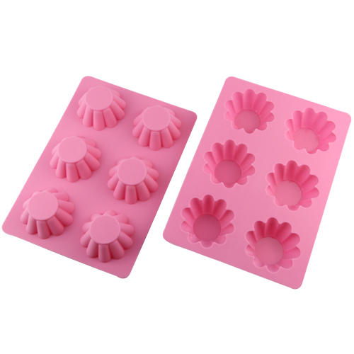 6 flower silicone cake bakeware baking pan