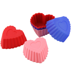 Mini Silicone Cake Baking Mould /Cupcake /Sauce Dishes - Heart Pattern