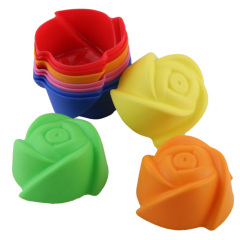 Mini Silicone Cake Baking Mould /Cupcake /Sauce Dishes - Flower Pattern