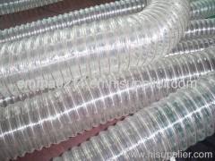 Transparant pvc steel wire duct hose