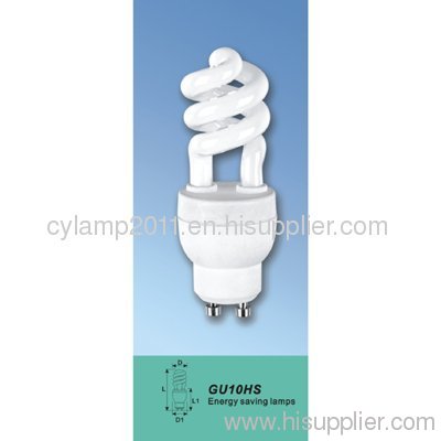 half spiral GU10 CFL lamp 11W