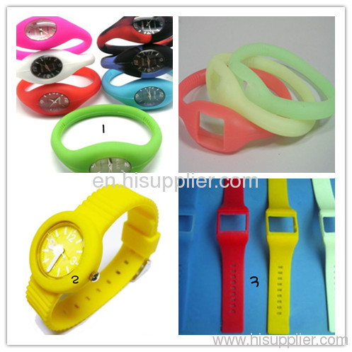 silicone wrist-watch band