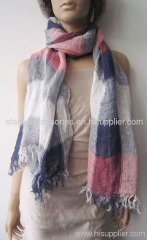 100% linen woven scarf