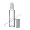 10ml roll on glass bottle with Shiny sliver cap