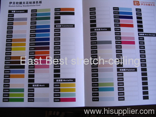 pvc sheet color card