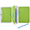 PU Leather Cover Hard Back Case for Samsung Galaxy Tab P7300 P7310(Green)