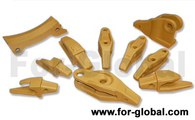 Heavy equipment ground engaging tool bucket teeth & adapters