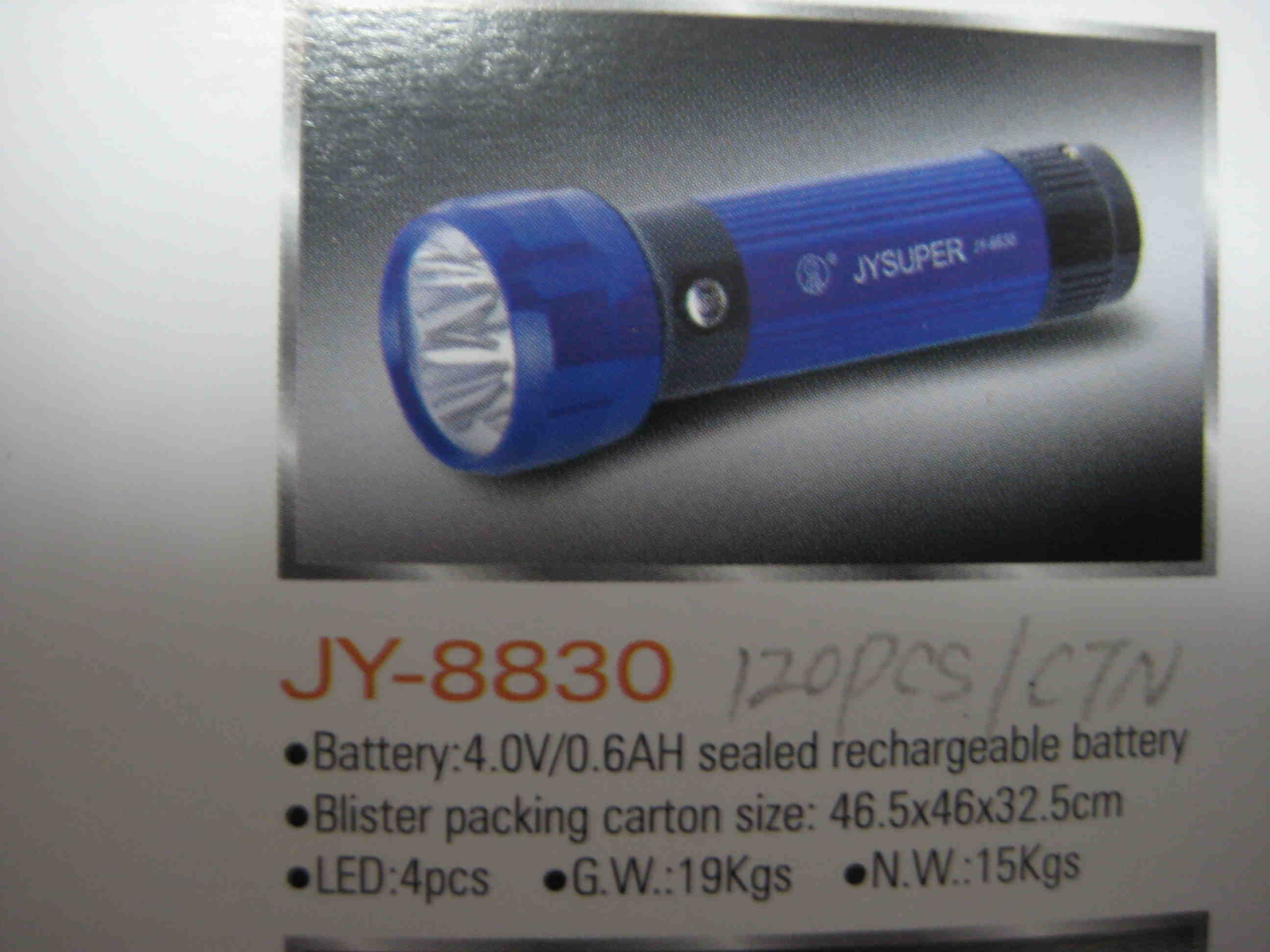 JY8830 LED lamp Recharegable torch