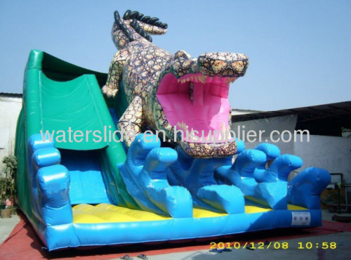 crocodile big commercial inflatable waterslide