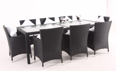 Outdoor wicker dining set furniture