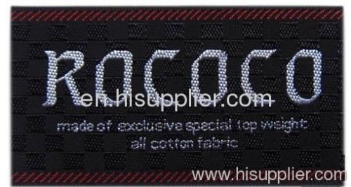 crocheting woven label;collar woven label;main label