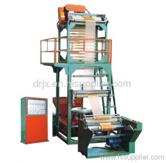 double colors pe plastic film blowing extruder machine