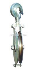 Ball bearing helicopter style conductor stringing block