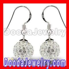 Swarovski Crystal Shamballa Hoop Earrings