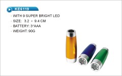 Bullet 9 LED flashlight