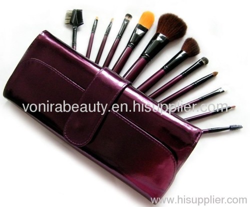 12pcs Metallic Plum wholesale makeup brush set