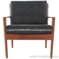 Grete Jalk Danish leather armchair